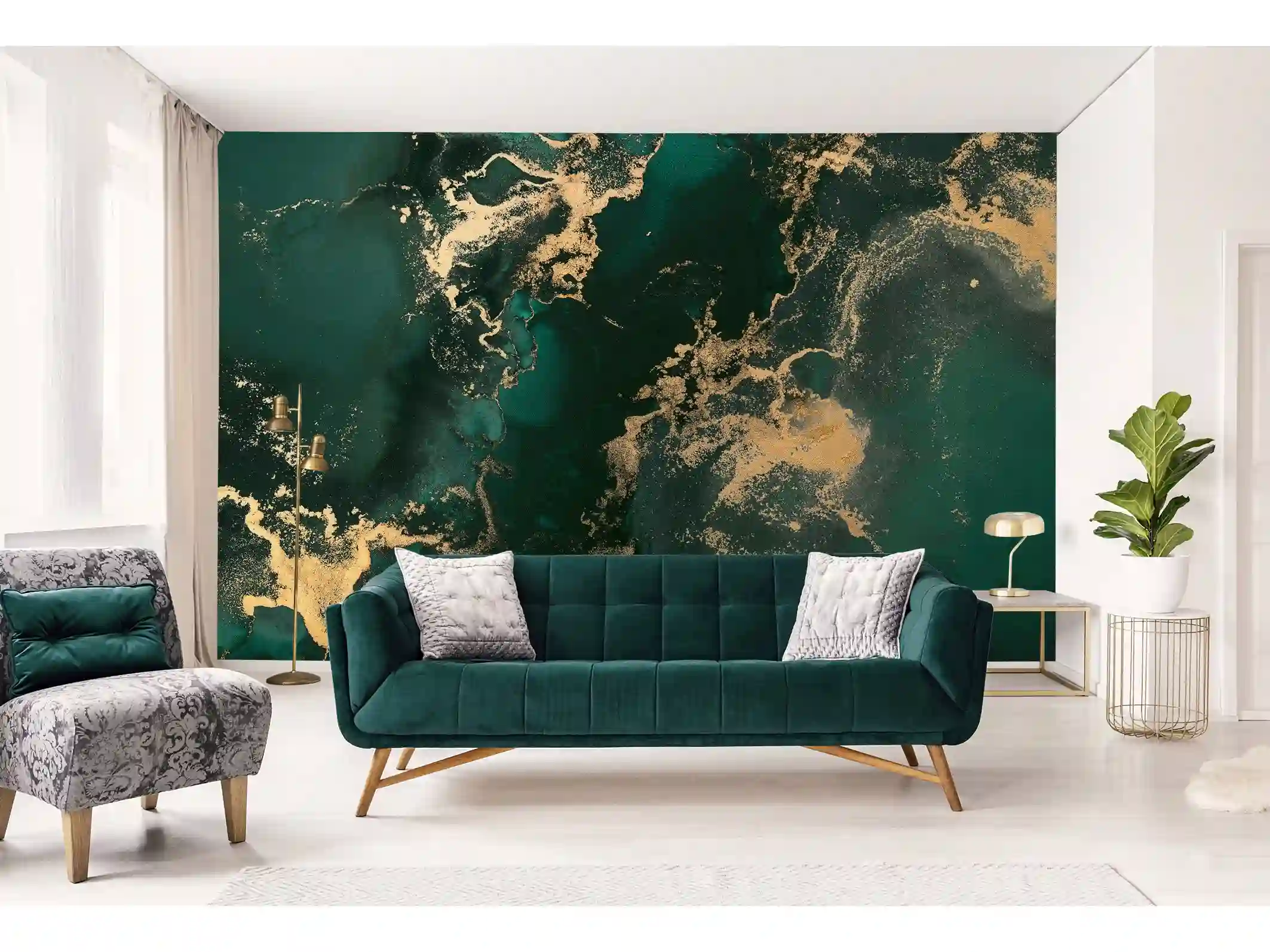 Modern wallpaper design installation