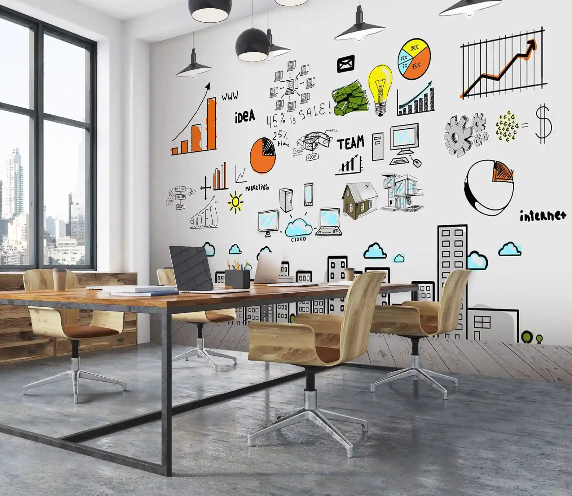 Apartment complex wallcovering installation