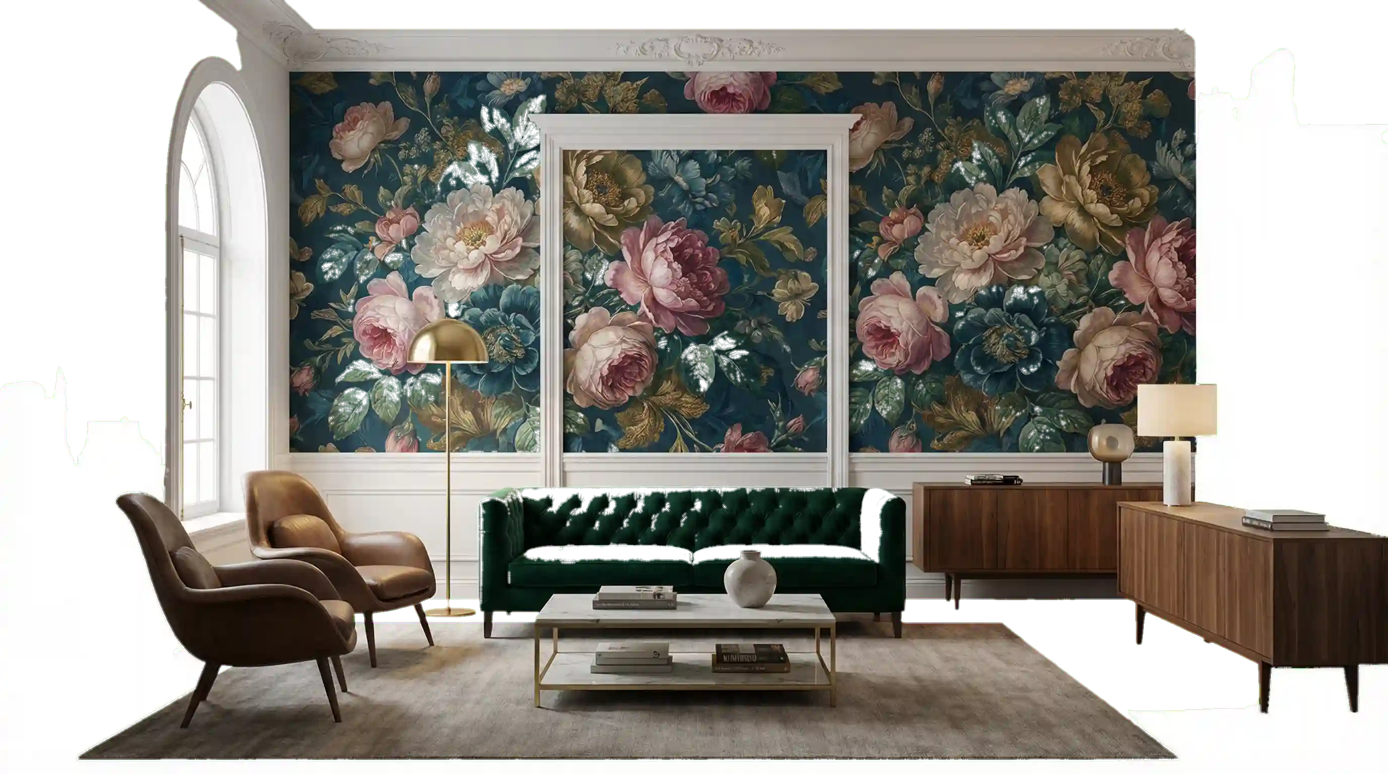 Commercial wallpaper installation project in Miami Beach