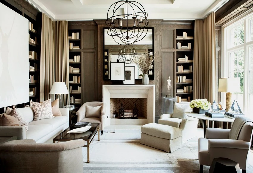 Luxury wallpaper accent wall installation